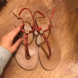 Tory Burch snake print sandal